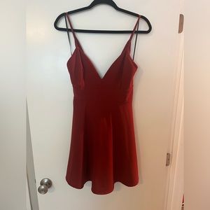 Red Tie-Back Skater Dress